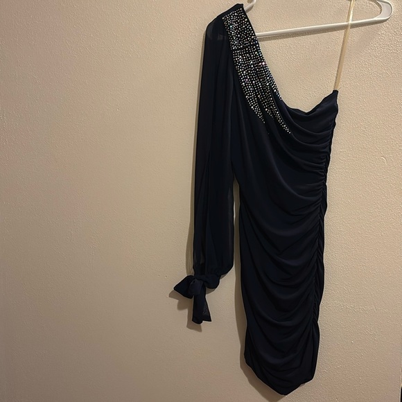 One Shoulder Ruched Dress - Picture 2 of 5